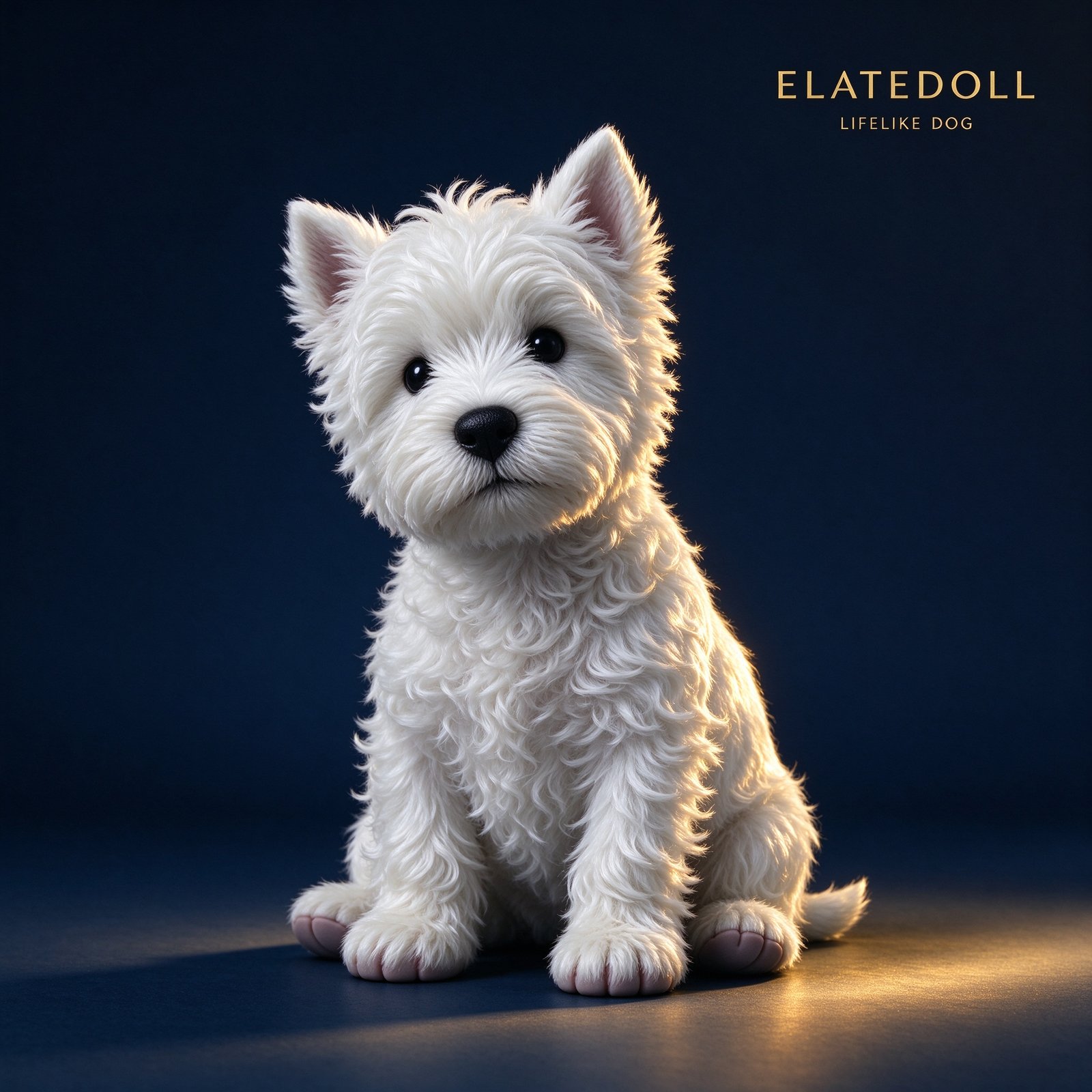 Lifelike plush dog